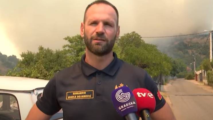 Bojanović: U Podgorici nema aktivnih požara, dvije ekipe su u konstantnom obilasku terena i kritičnih lokacija