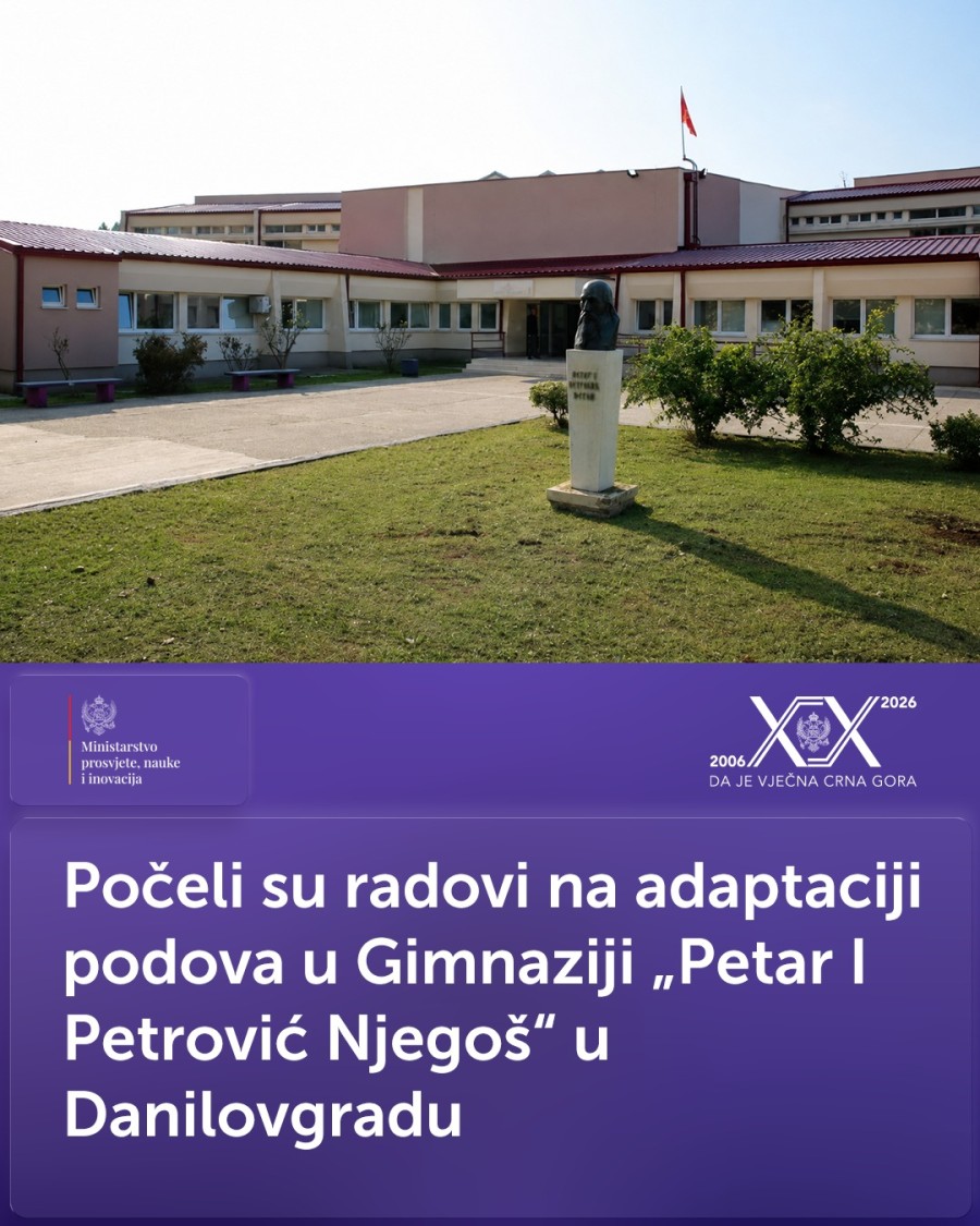 Počeli radovi na adaptaciji podova u Gimnaziji „Petar I Petrović Njegoš“
