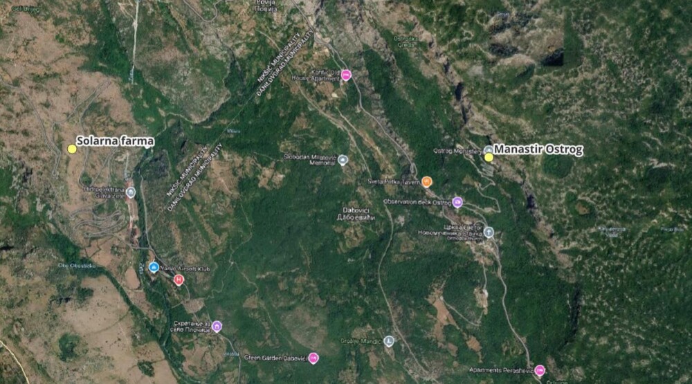 Solarna elektrana kod Bogetića nije na zaštićenom području Ostroškog manastira