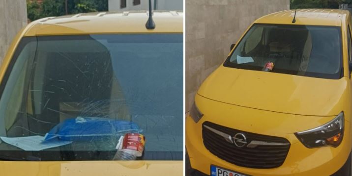 Bar: Oštećeno službeno vozilo Pošte, nema povrijeđenih